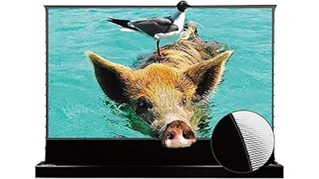 motorized floor rising screen