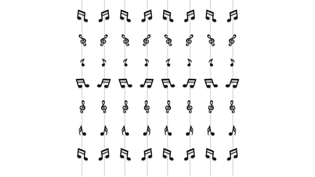 music notes party decorations
