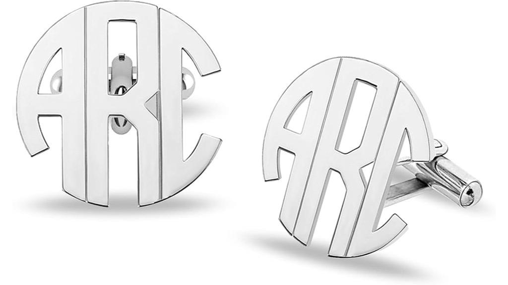 personalized men s monogram cufflinks
