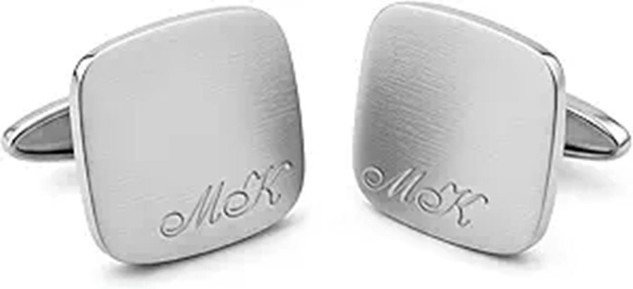 personalized sterling silver cufflinks