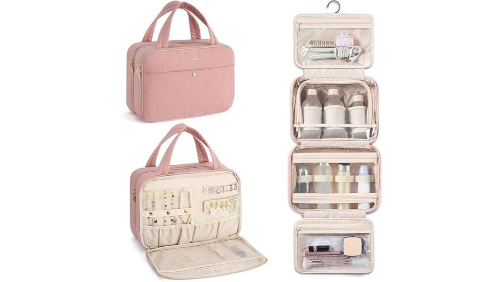 pink travel toiletry organizer