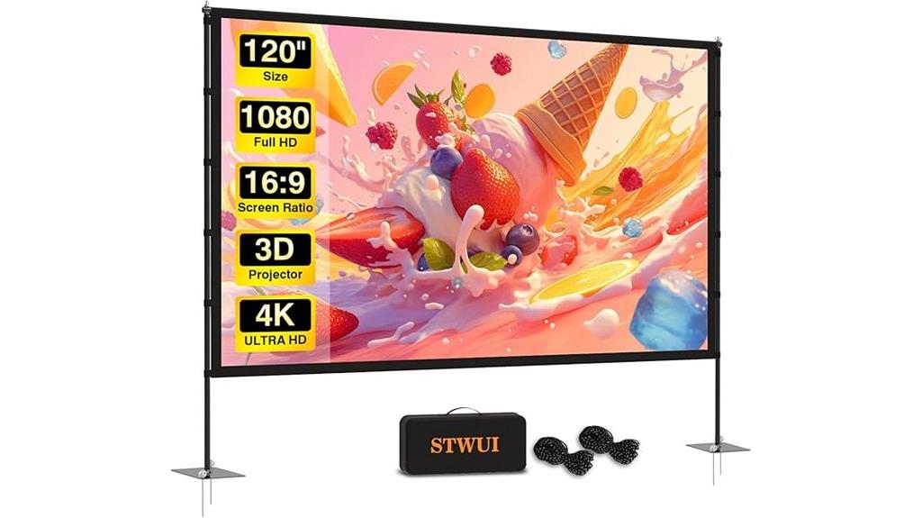 portable 120 inch outdoor screen