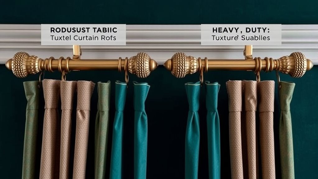 premium heavy duty curtain rods