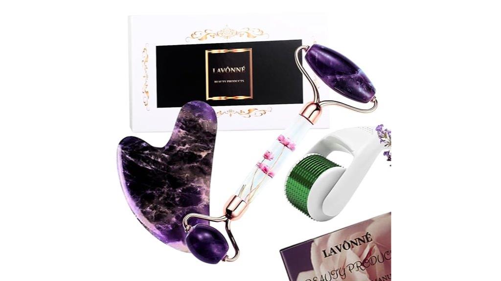 purple amethyst jade set