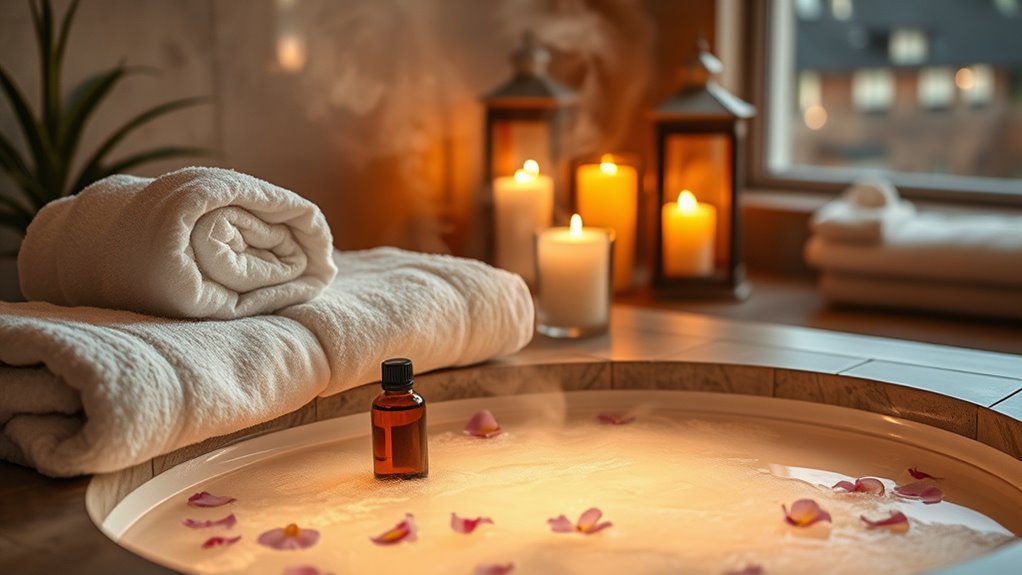 relaxing lighting and scents