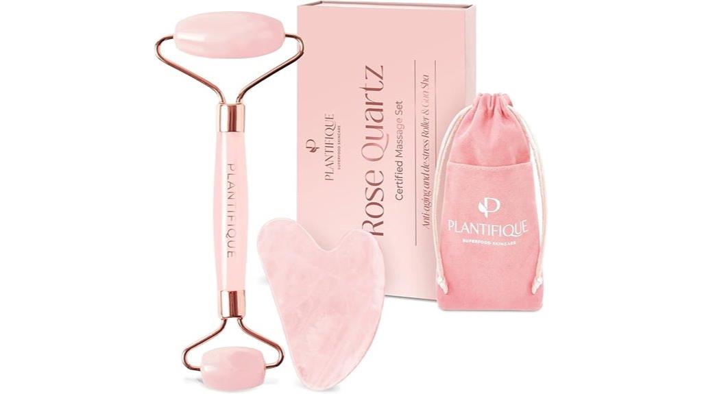 rose quartz face tool