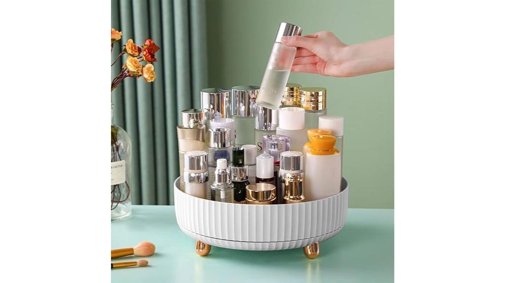 rotating cosmetic jewelry organizer