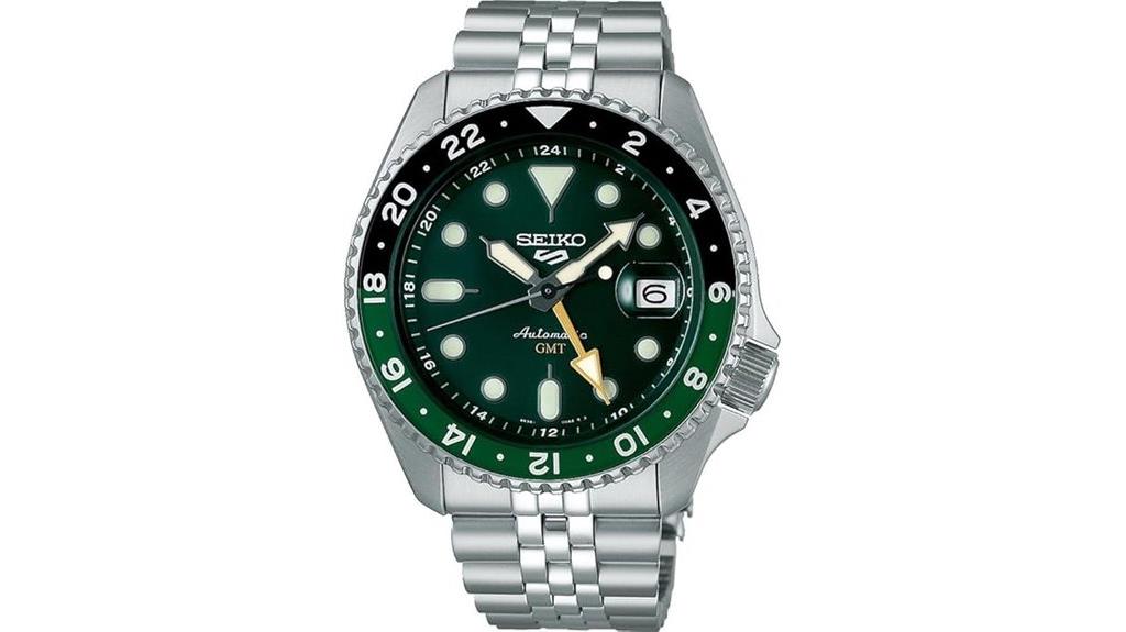 seiko 5 green gmt