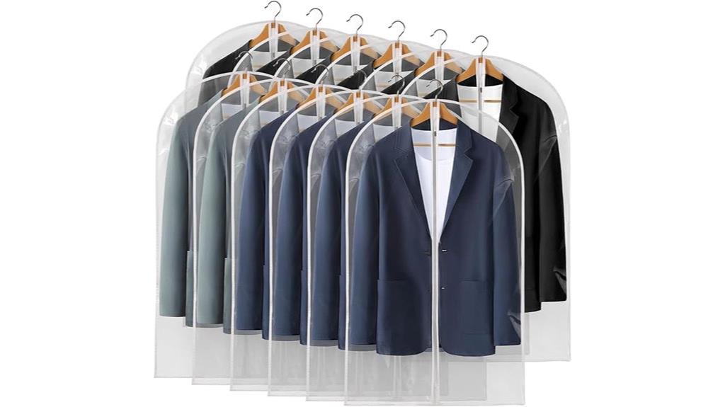 set of 12 hanging garment bags