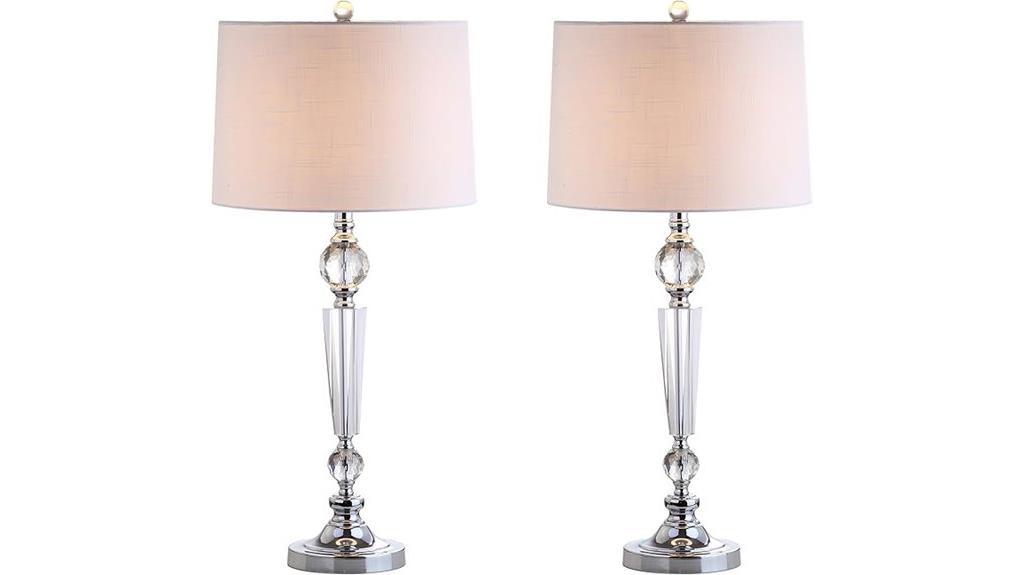 set of 2 crystal lamps