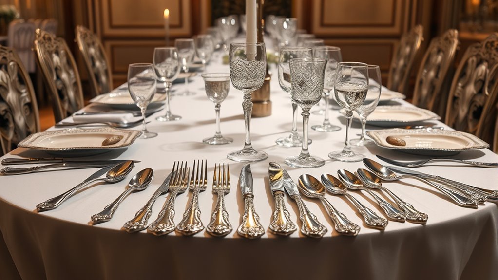 silverware enhances formal elegance