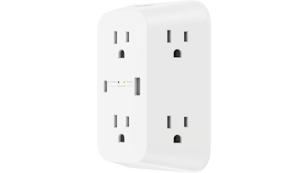 six outlet surge protector