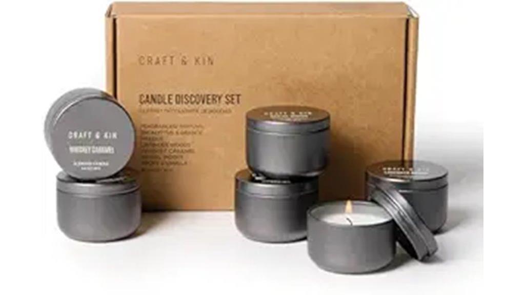 six scented candle set