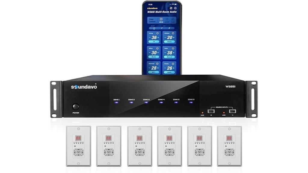 six source multi zone amplifier