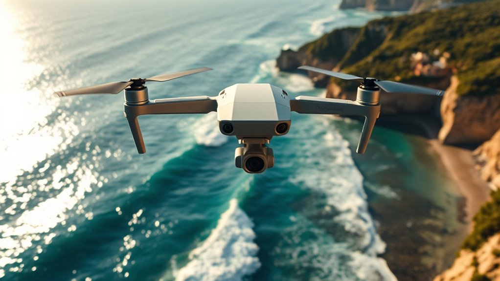 smooth cinematic drone footage