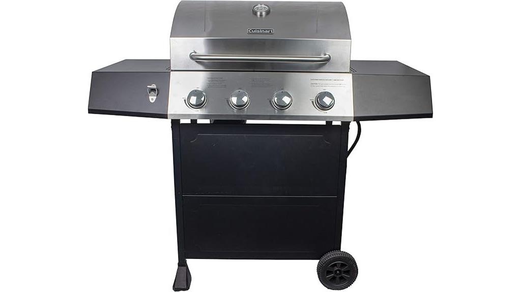 stainless steel 4 burner grill