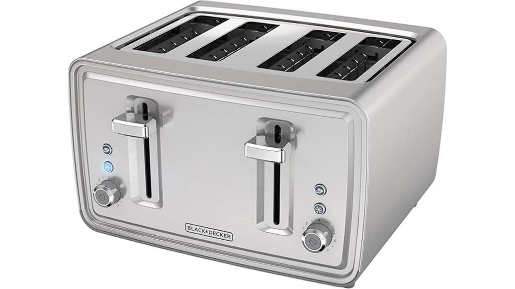 stainless steel 4 slice toaster
