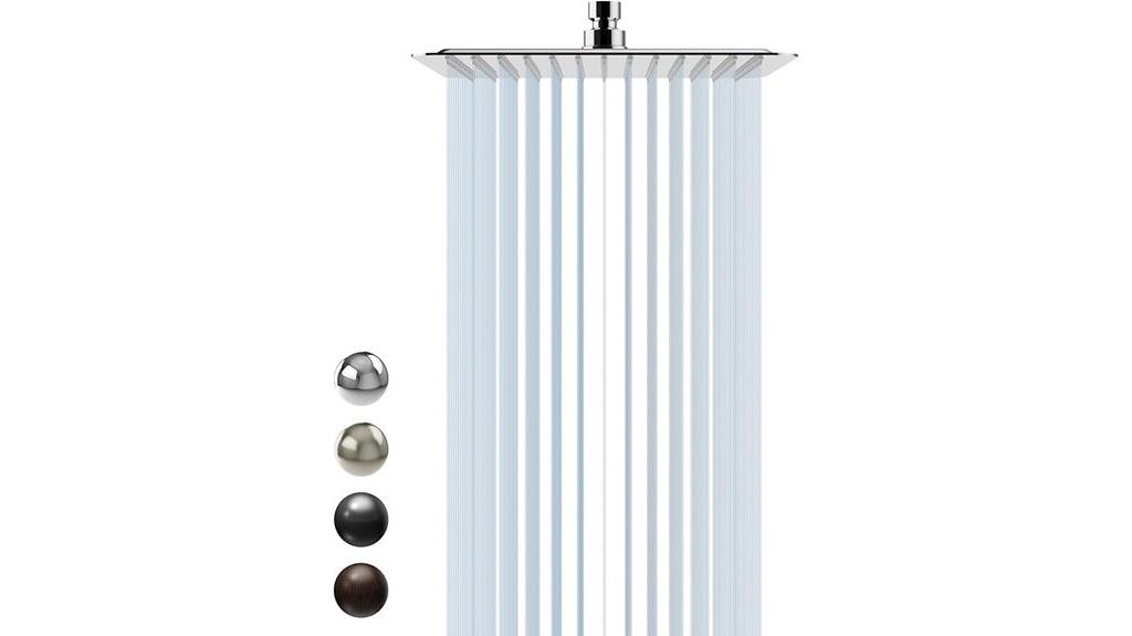 stainless steel rain shower