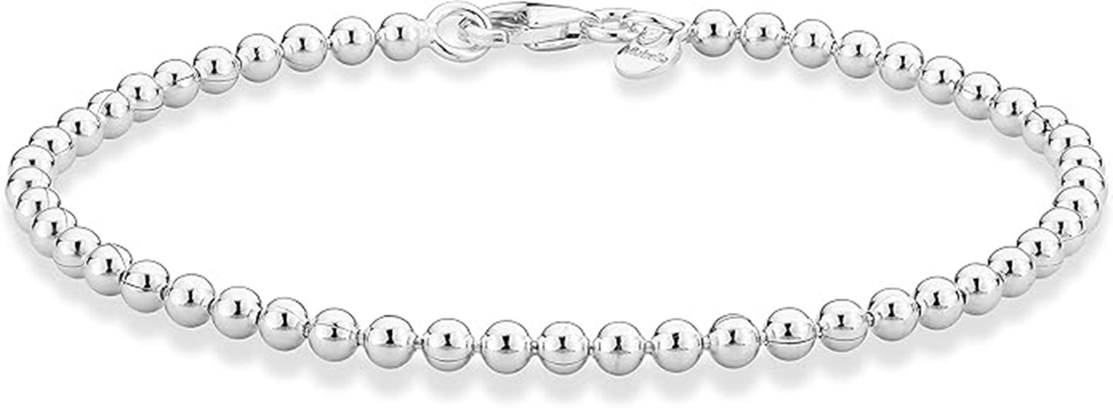 sterling silver bead bracelet