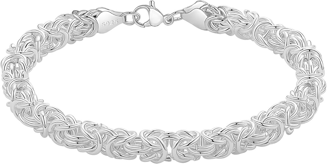 sterling silver byzantine bracelet