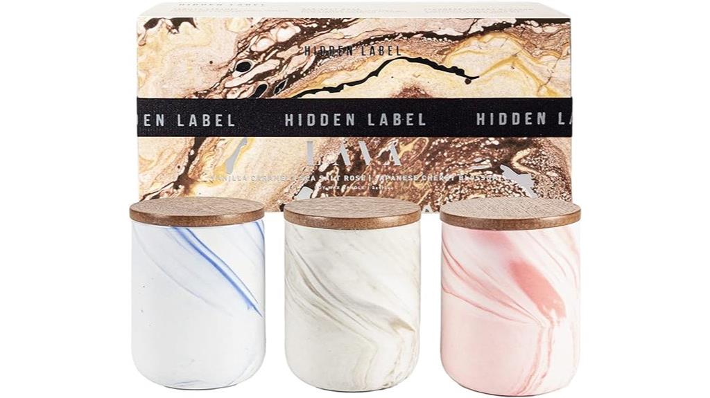 three candle oil set