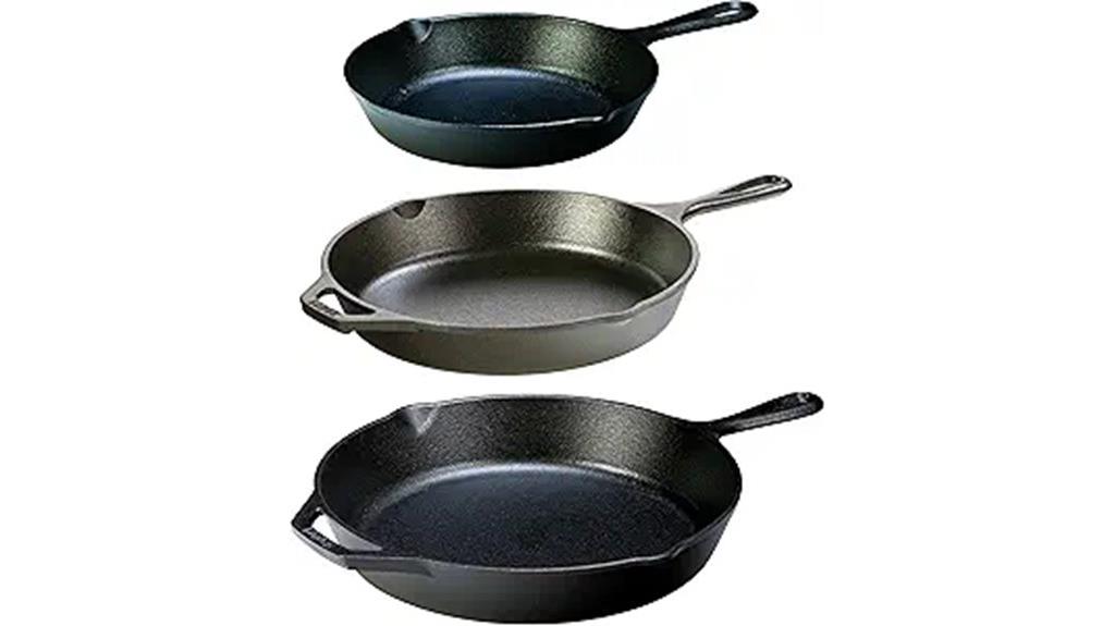 three pan cast iron bundle