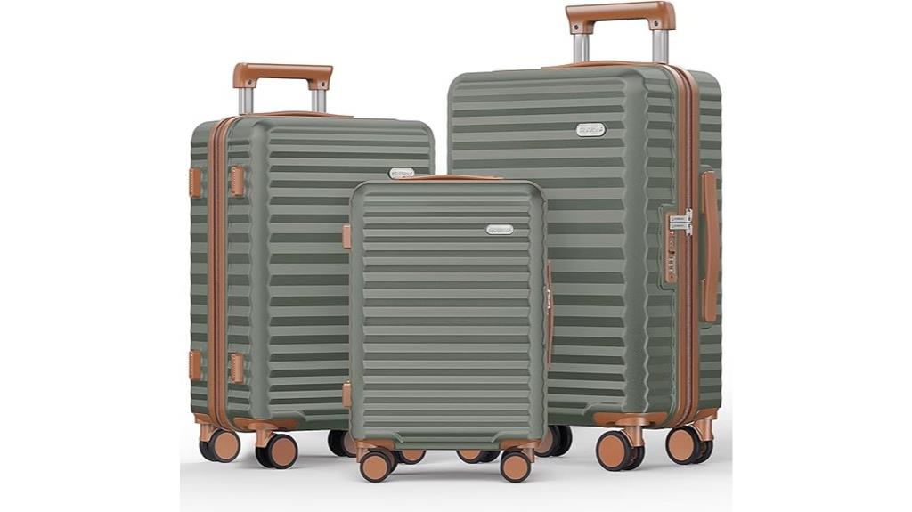 three piece hardshell luggage