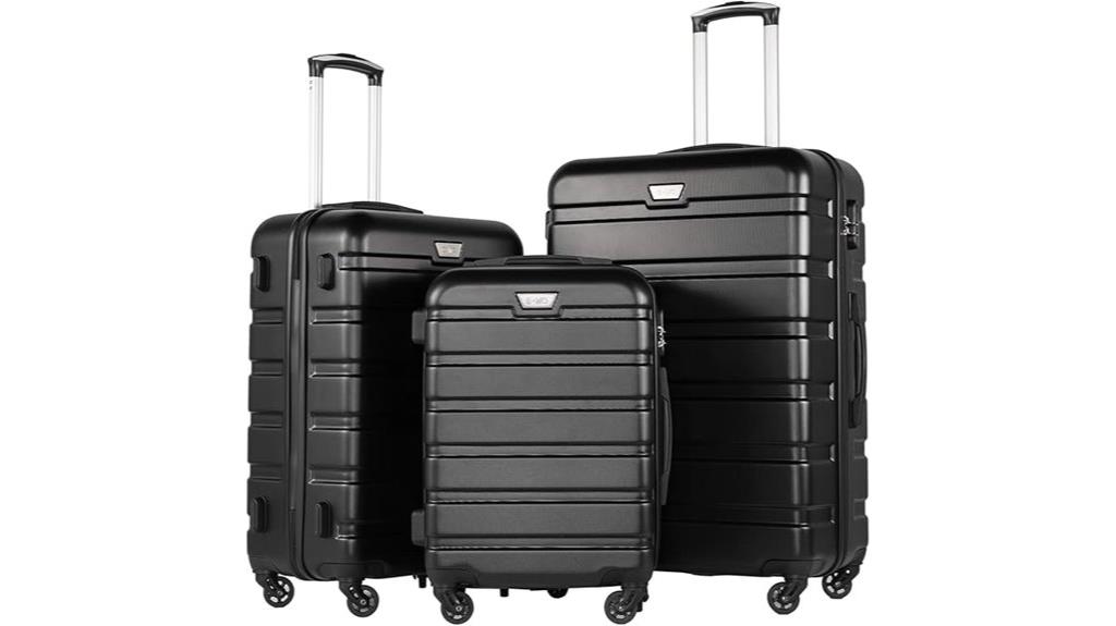 three piece spinner suitcase set