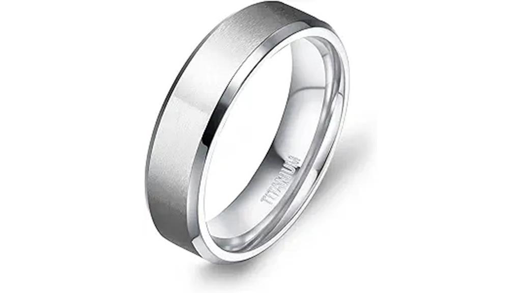 titanium comfort fit wedding rings
