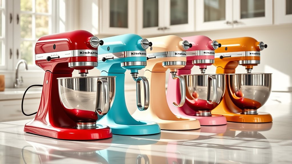 top kitchenaid mixer colors