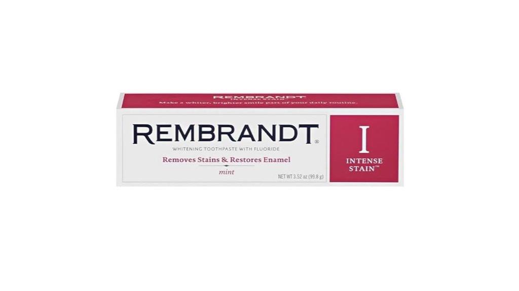 two pack rembrandt toothpaste