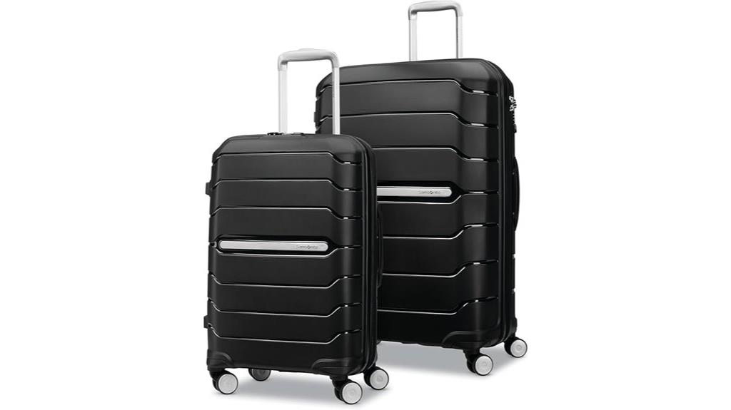 two piece samsonite luggage