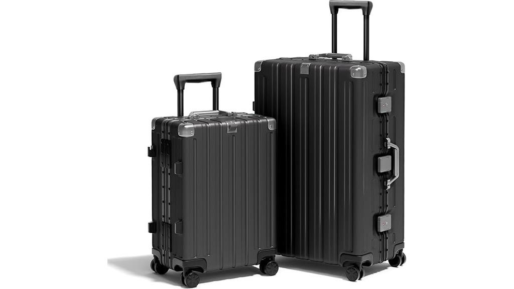 two piece spinner luggage