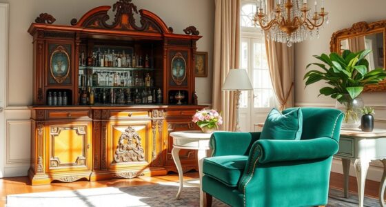 upscaled antique furniture integration