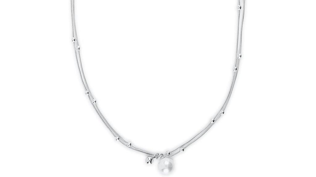 waterproof pearl gold necklace