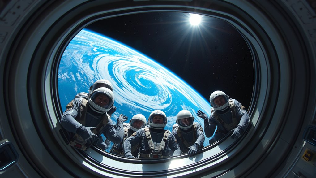 weightless earthly view