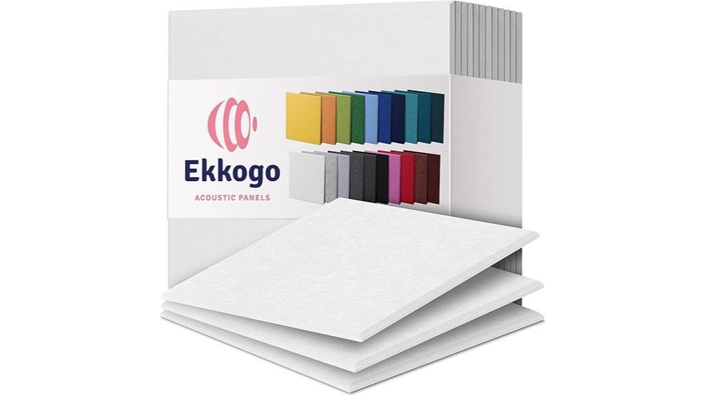 white square acoustic panels