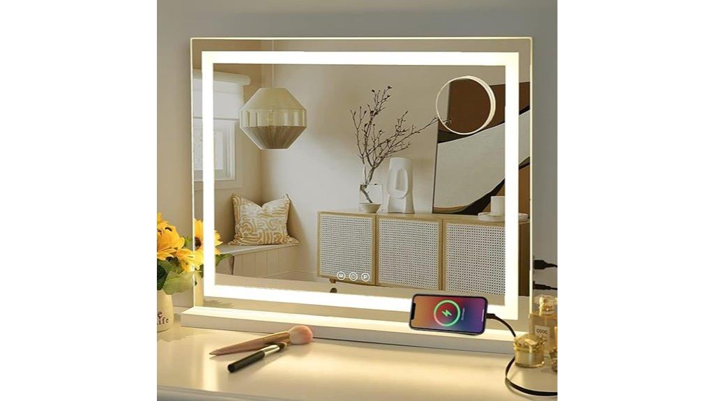 white vanity mirror lights