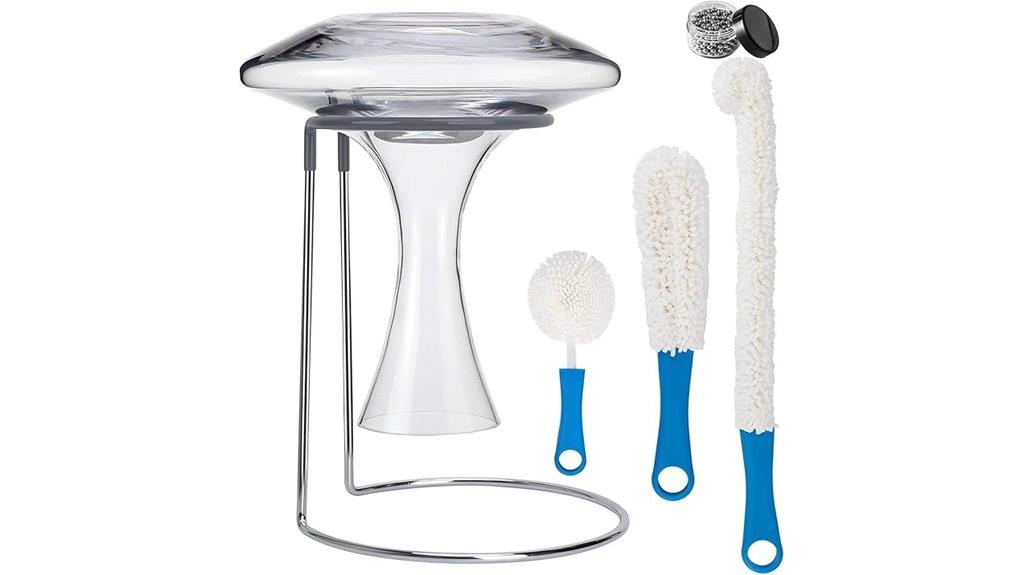 wine decanter cleaning stand