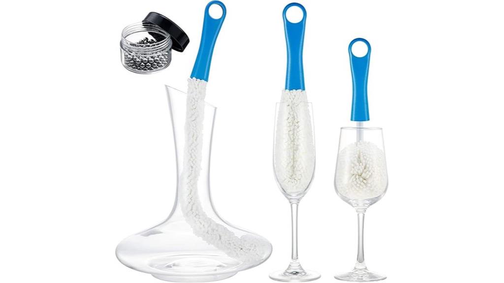 wine glass cleaning brushes
