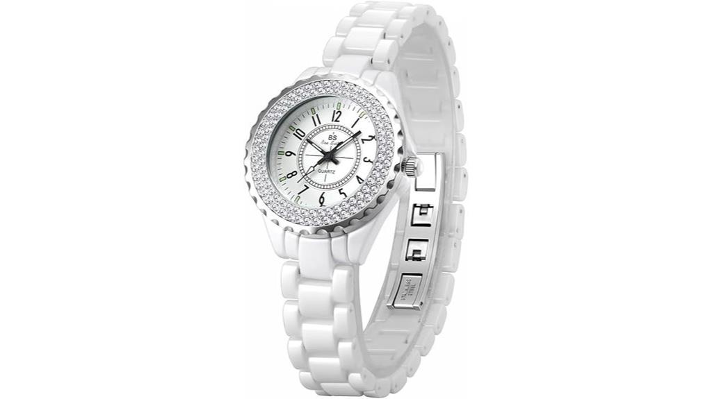 women s crystal quartz watch