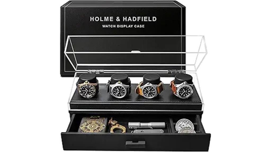 wooden watch display case