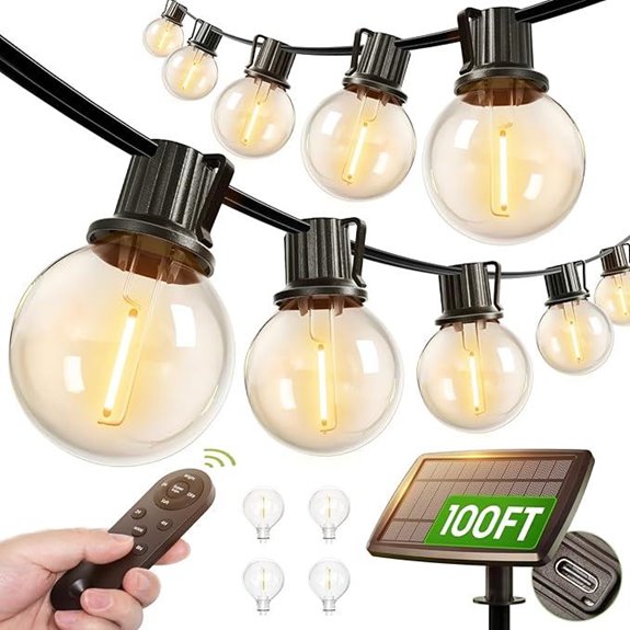 Addlon 100FT Solar String Lights with Remote