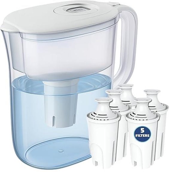 10-Cup Water Filter Pitcher with Replacements & Reminder