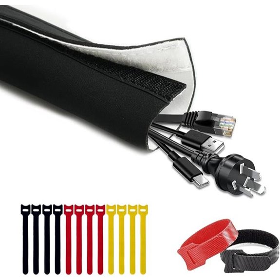 10ft Velcro Neoprene Cable Management Sleeve