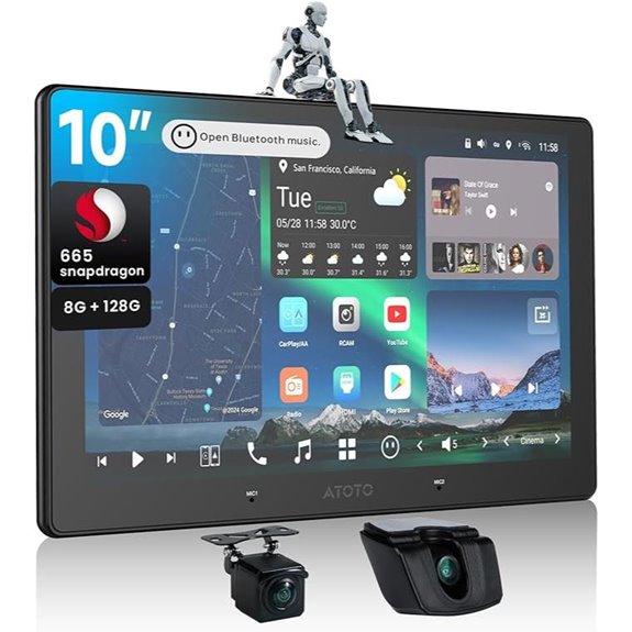 10-inch Android Car Stereo with Navigation and DVR