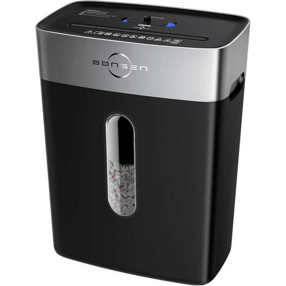 BONSEN 10-Sheet Cross-Cut Paper Shredder with Bin