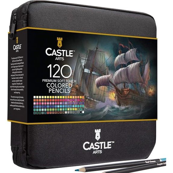 Castle Art Supplies 120 Colored Pencils in Zipper Pouch