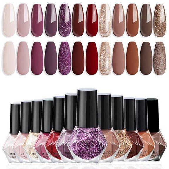 Modelones 12-Color Nail Polish Set for Women