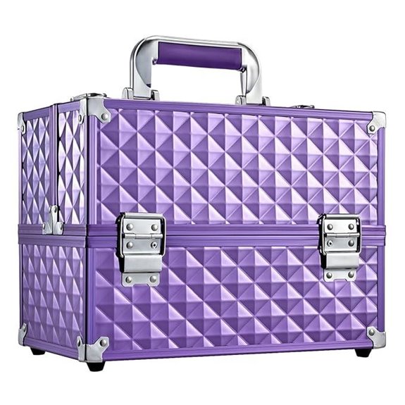 Frenessa 12-Inch Makeup Train Case with Lock